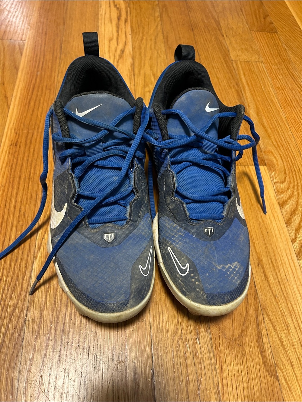 Nike Kids Blue and White Baseball cleats